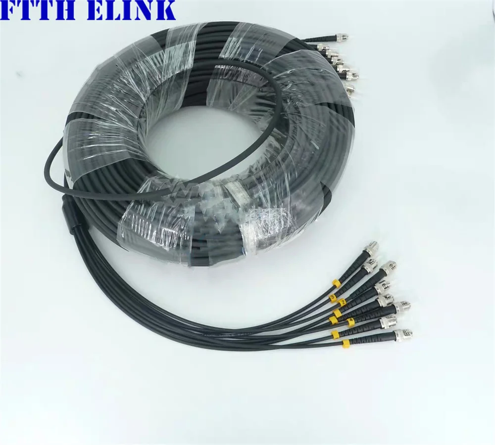 Cable de fibra blindada OM3 de 8 núcleos, puente óptico multimodo de 8 fibras para exteriores, 1-50M, 8C, SC, LC, FC, ST, APC, 20M30M, 10M, FTTH,