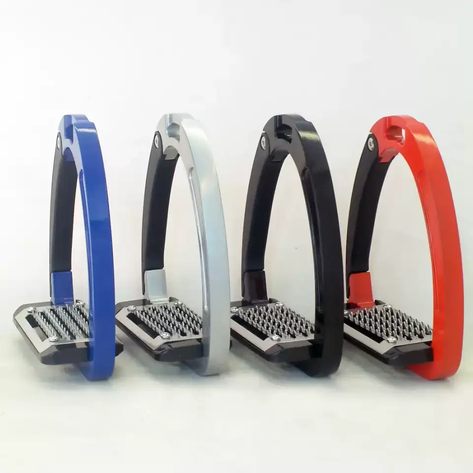 Equestrian Horse Riding Stirrups, 125mm Lightweight Aluminum Alloy Saddle Replacement Parts