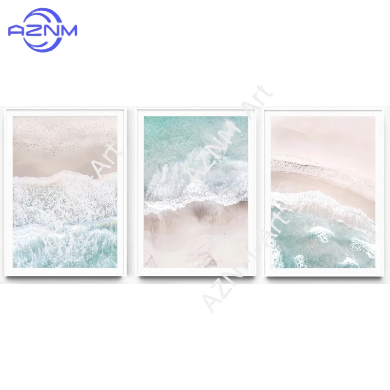 1/3Pcs Aerial beach print,Ocean print set,Beach Wall Art,Beach print ,Neutral print set,Sea print set,wall art,Waves print