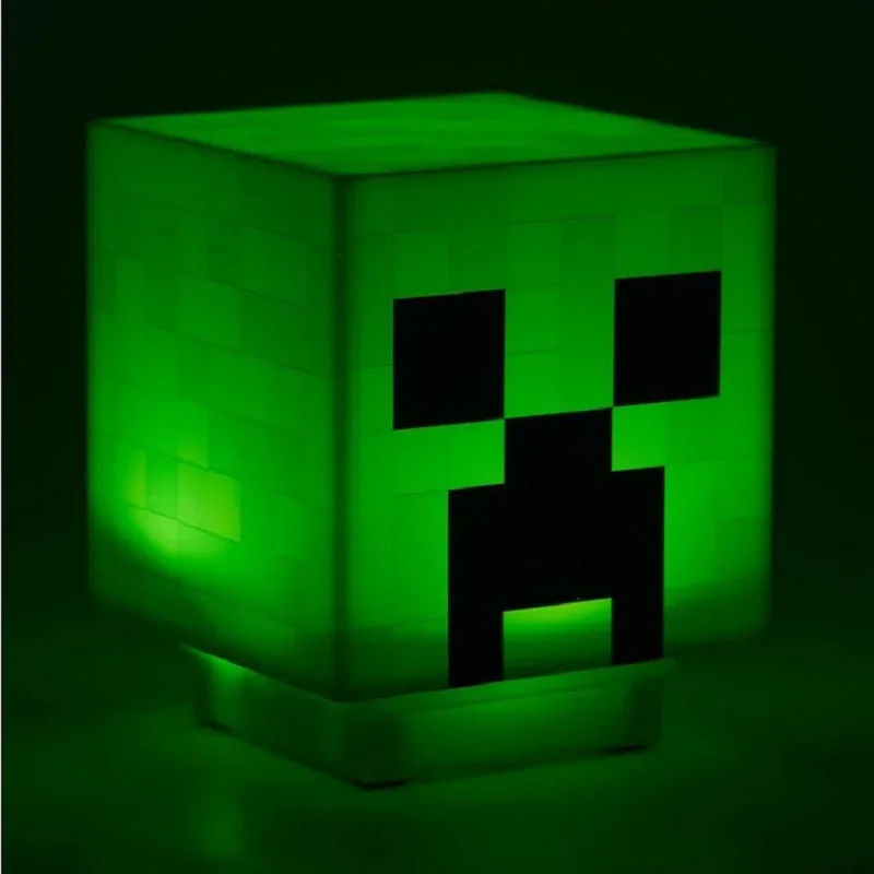 Steve Light Up Creeper LED Night Desktop Light Luminous Toys Game Design Toy Minecrafte Torch Hand Held&Wall Mount Home Kid Gift