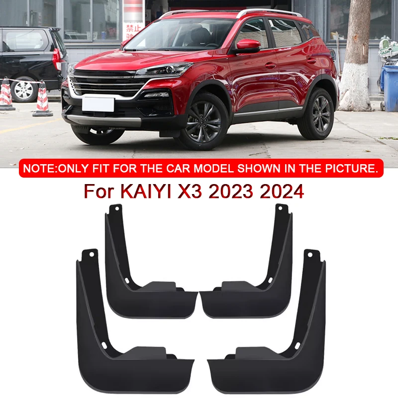 4pcs For KAIYI X3 2023 2024 Car Styling ABS Car Mud Flaps Splash Guard Mudguards MudFlaps Front Rear Fender Auto Accessories