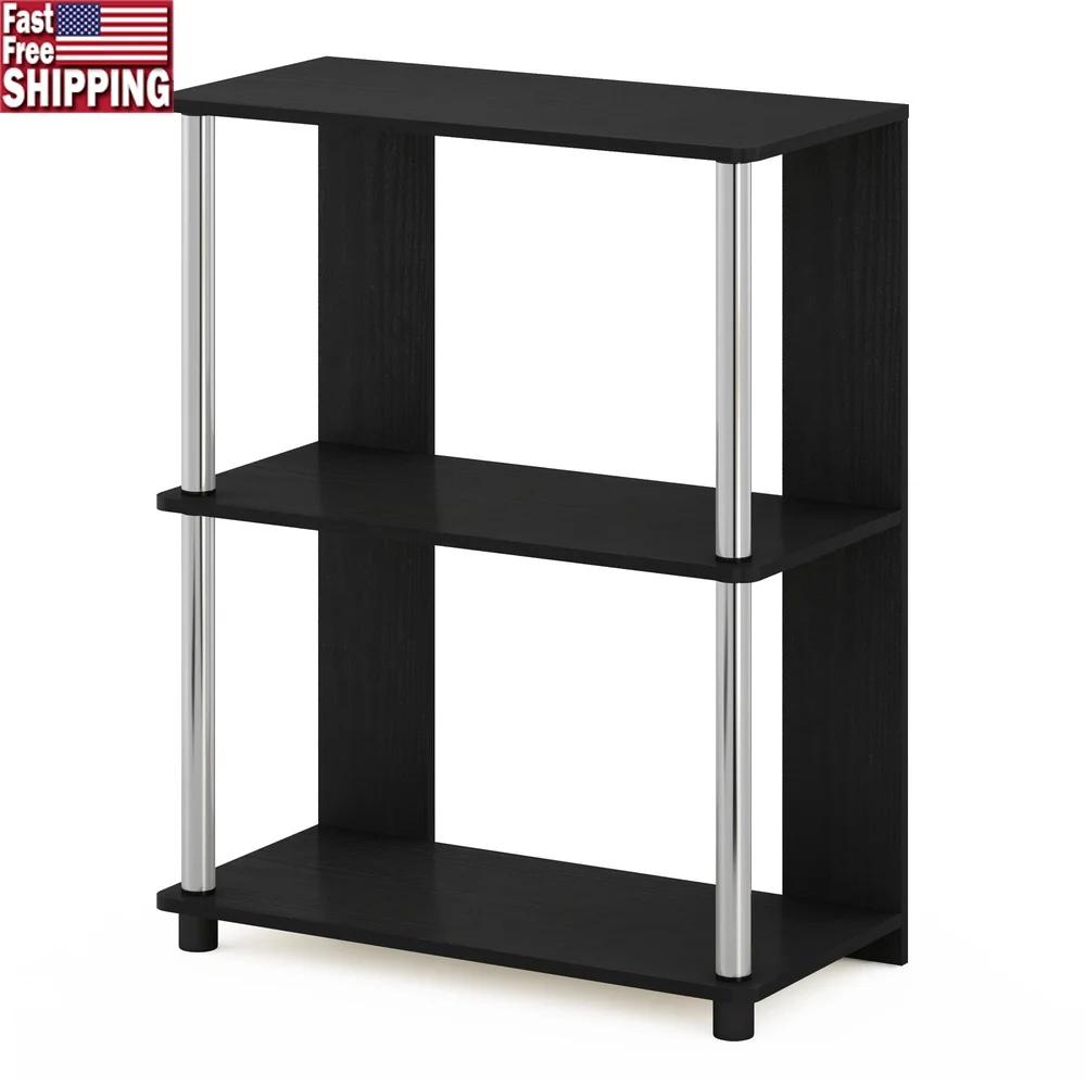 

Simple Design Bookcase Medium Density Wood Durable Storage Display Shelves Home Office Living Room Easy Assembly