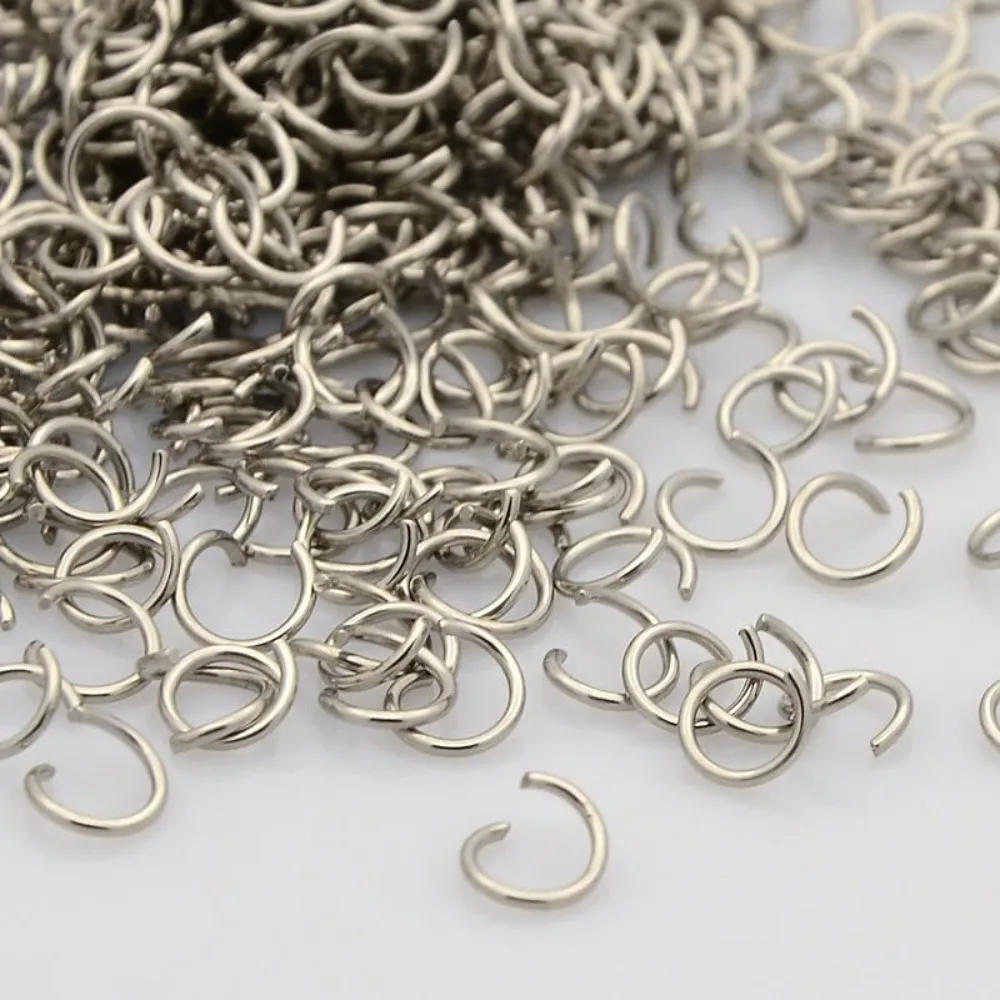 500 pc Tarnish Resistant 304 Stainless Steel Open Jump Rings 18 Gauge 6x1mm Inner Diameter: 4mm