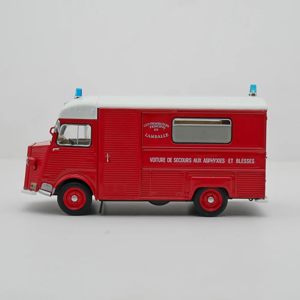 Diecast ixo 1:43 escala citroen tipo hy citroen h motor de bombeiros liga modelo de carro brinquedo colecionável presente lembrança exibição ornamento
