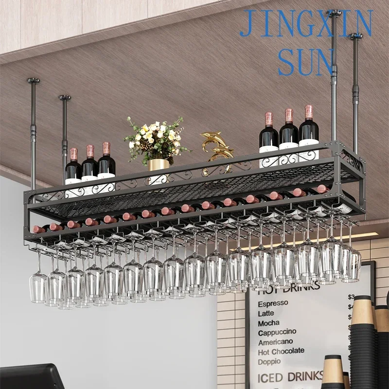 Drink Hanging Corner Wine Rack Bar Buffet Inverted Restaurant Small Wine Cabinets Kitchen Salon Botellero Vino Display Cabinet