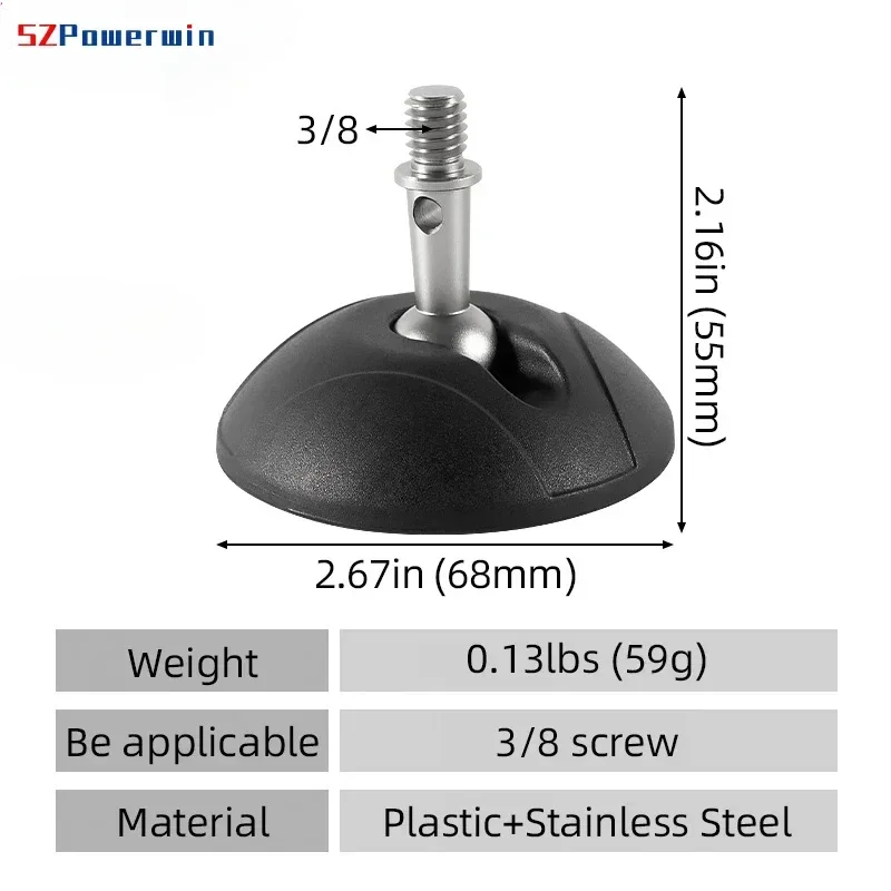 SZPowerwin 3 unids/lote cámara de goma monopié trípode almohadilla de pie 3/8 pulgadas antideslizante trípode liberación almohadilla de pie para trípode monopé pierna