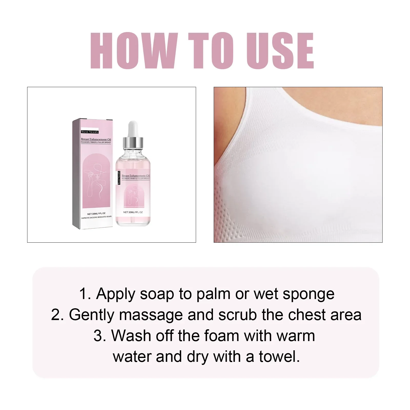 Breast Enlargement Essential Oil Frming Enlarging Bigger Chest Massage Sagging Treatment Enhance Elasticity Chest Massage Serum