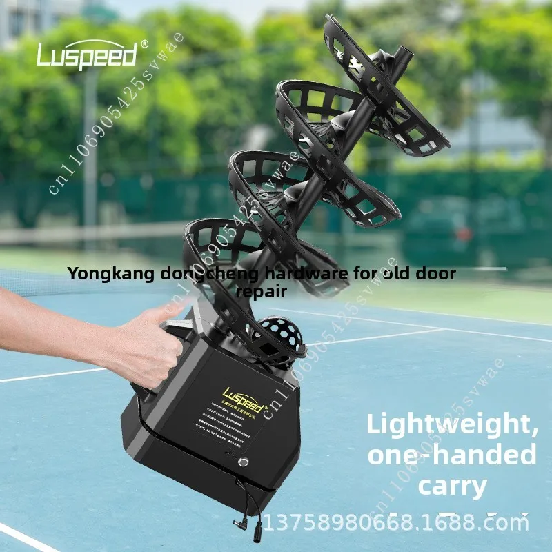 آلة خدمة تدريب فردية لكرة التنس مع آلة رمي محمولة بمساعدة مدرب الصيد