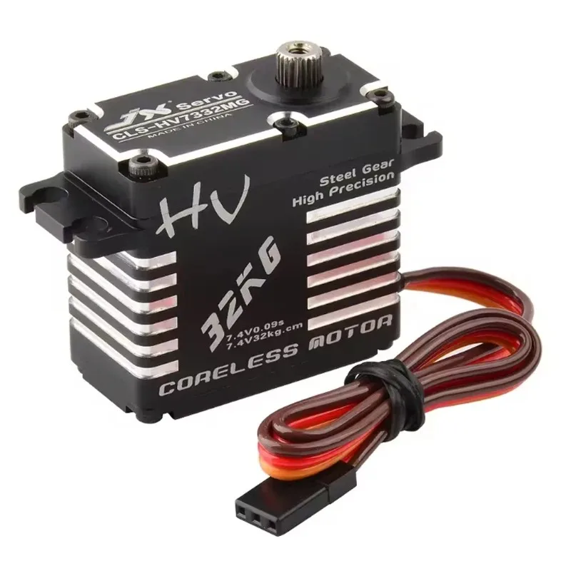 JX Servo CLS-HV7346MG/HV7332MG 46KG/36KG Torque HV High Precision Steel Gear Full CNC Aluminium Shell Structure Digital Servo