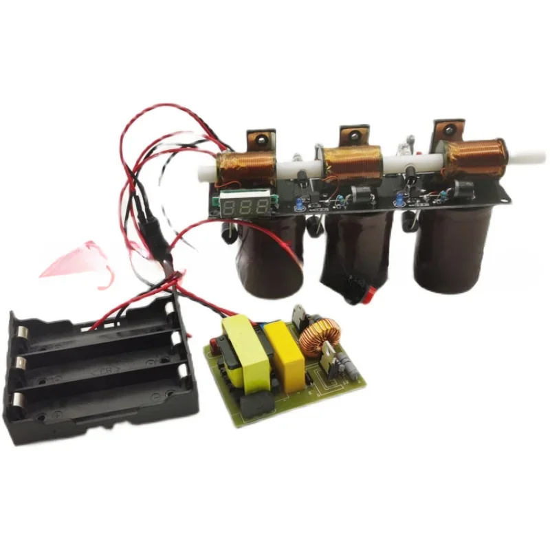 

Hot Selling Three-stage High-voltage Integrated Electromagnetic Gun, Simple Multi-stage Diy Coil Gun Kit, Physics Experiment