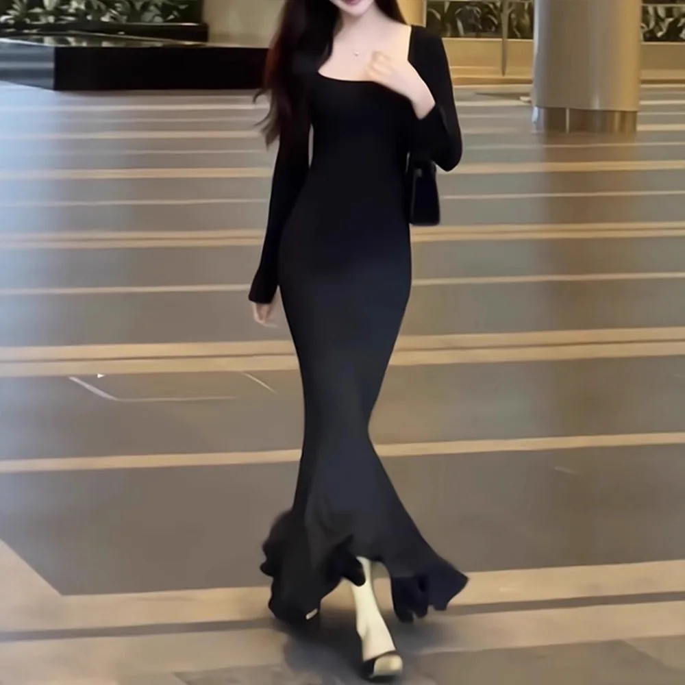 Vestido ajustado para mujer, vestidos largos, espectáculo de actuación de primavera, exhibición, fiesta de noche, celebración de baile, elegante, dulce y encantador