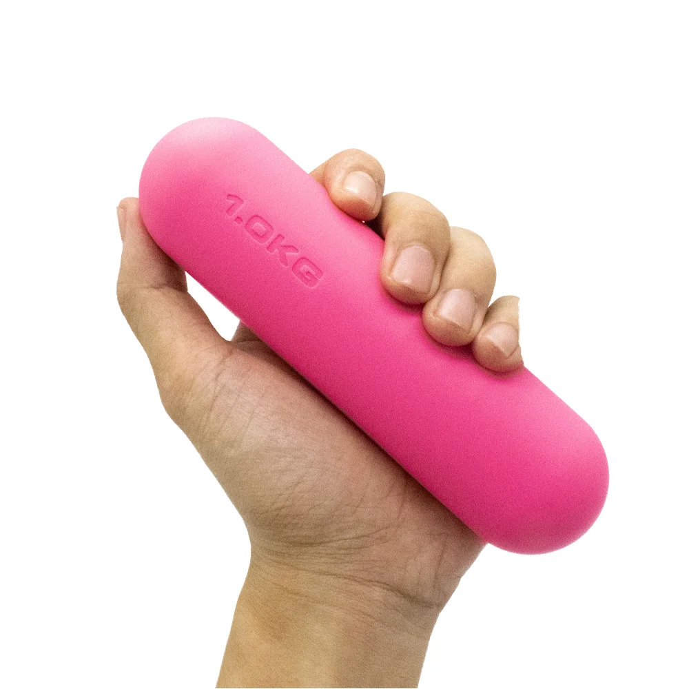 Non-Slip Hand Texture Yoga Dumbbell Bar  Weights Silicone Edge for Home Use