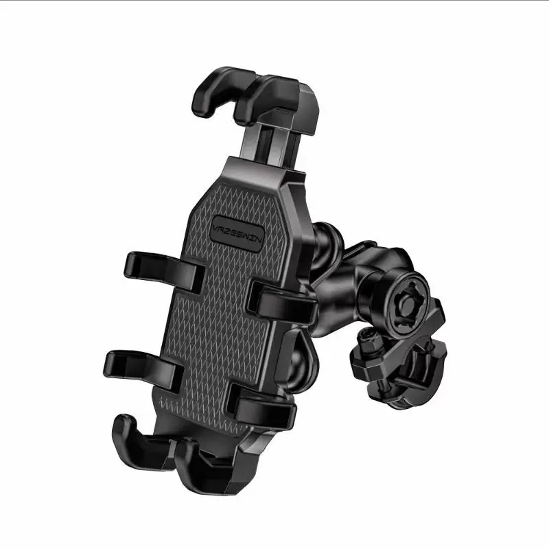 Motorcycle Bike Phone Holder with Shock Absorber Bicycle Handlebar Rearview Mirror Mount Anti-theft Shockproof Phone Bracket