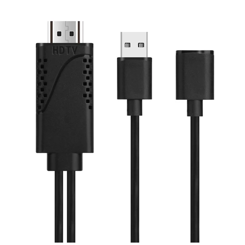 2 in 1 USB ตัวเมียเป็น HDMI-เข้ากันได้กับสายอะแดปเตอร์ HDTV ตัวผู้1080P ดิจิตอล AV HD โปรเจคเตอร์ทีวีแสดงผลตัวแปลง