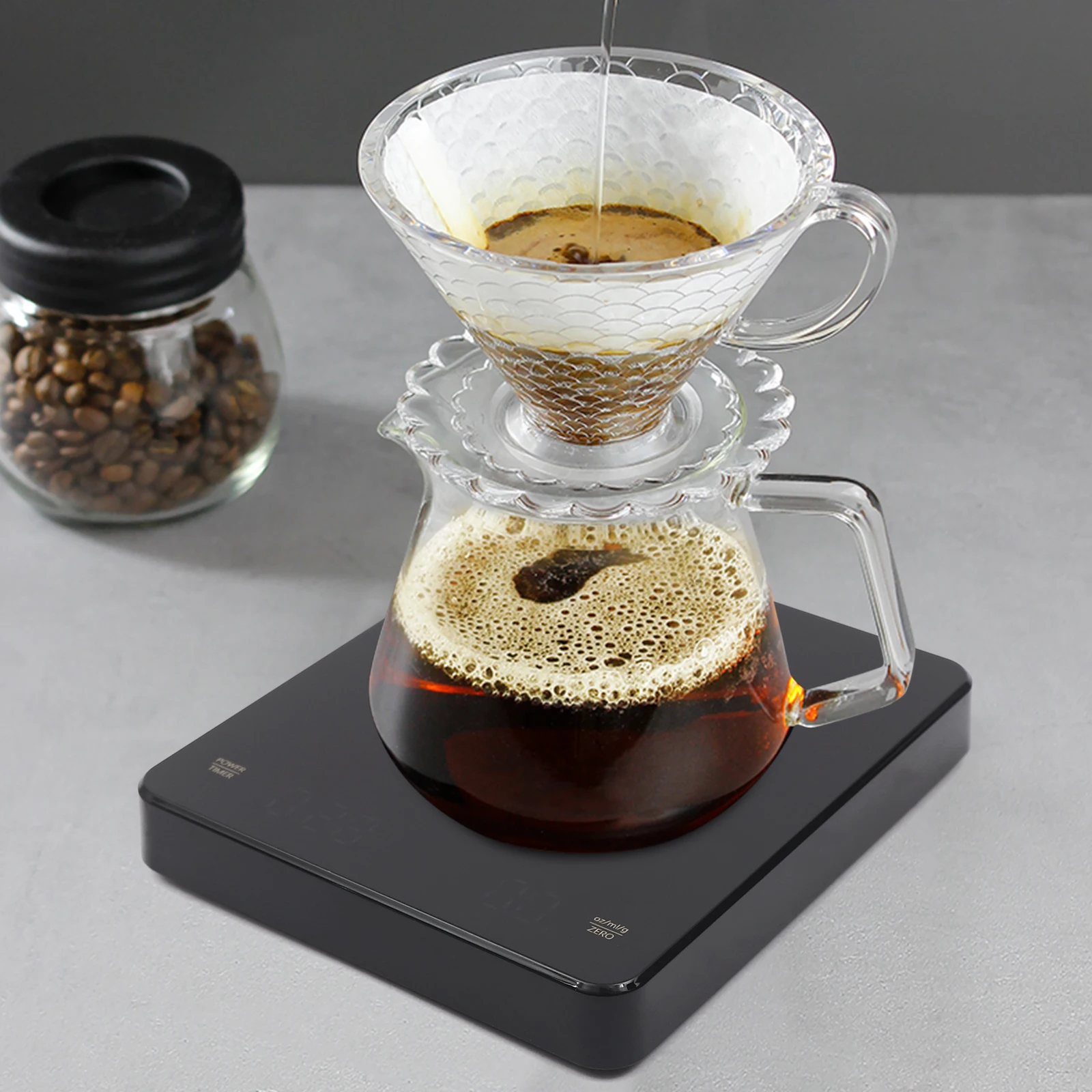 

LED Display Coffee Scale With Timer Portable Electronic Digital 3KG/ 0.1G USA