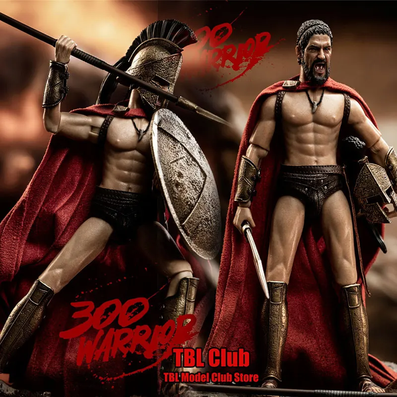 HHMODEL HH18065 1/12 Scale Male Soldier Spartan 300 Warrior Clothes With Spear Shield Full Set 6'' Action Figure Doll