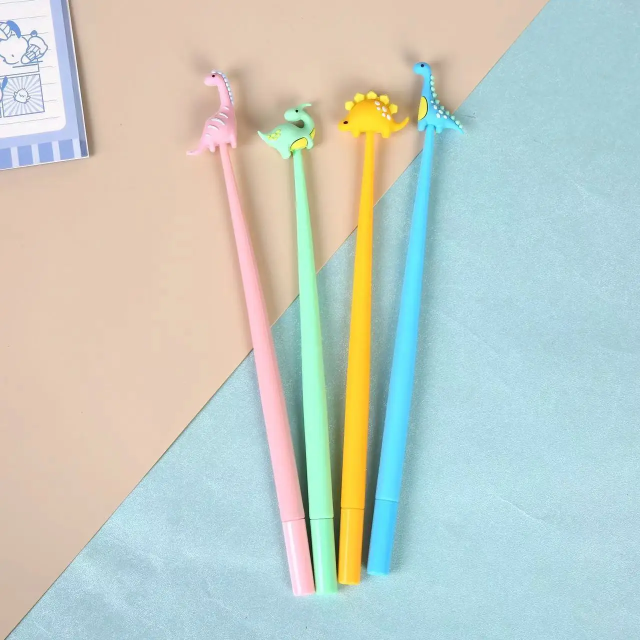 48pcs-new-gender-neutral-pen-animal-dinosaur-soft-silicone-styling-pen-fountain-pen-jurassic-dinosaur-stationery