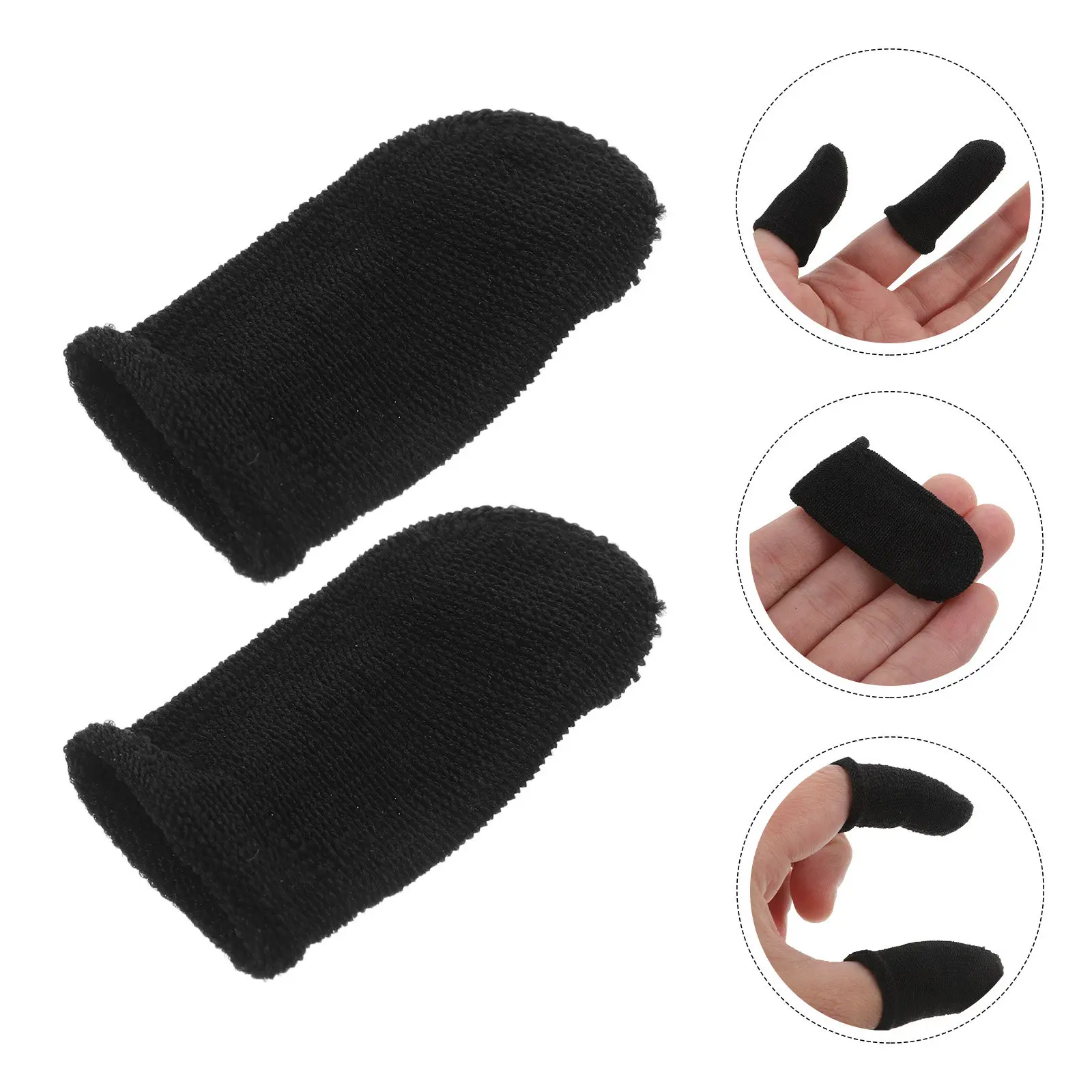 

10Pcs Gaming Finger Sleeves Breathable Anti-Sweat Ultra Thin Touchscreen Compatible Mobile Phone Game Controller