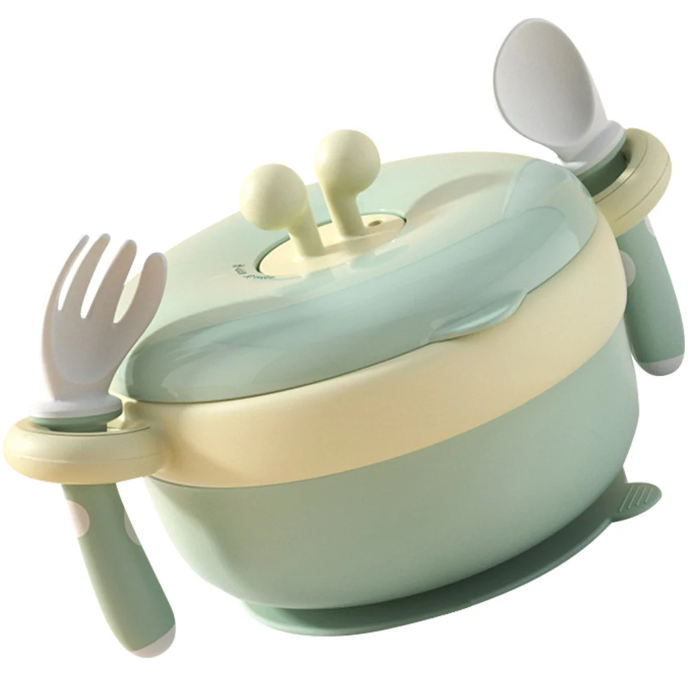 

Stainless Steel Baby Suction Bowl Eco-Friendly Food Grade PP Material Heat Preservation Lid Baby Feeding Tableware