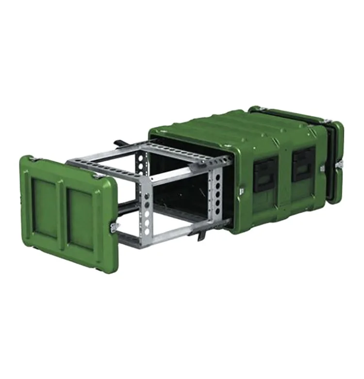 Rotomolded rigid plastic 4u 19 inch flight server rack housing 2025 aluminum alloy casting numerical control rotary machining