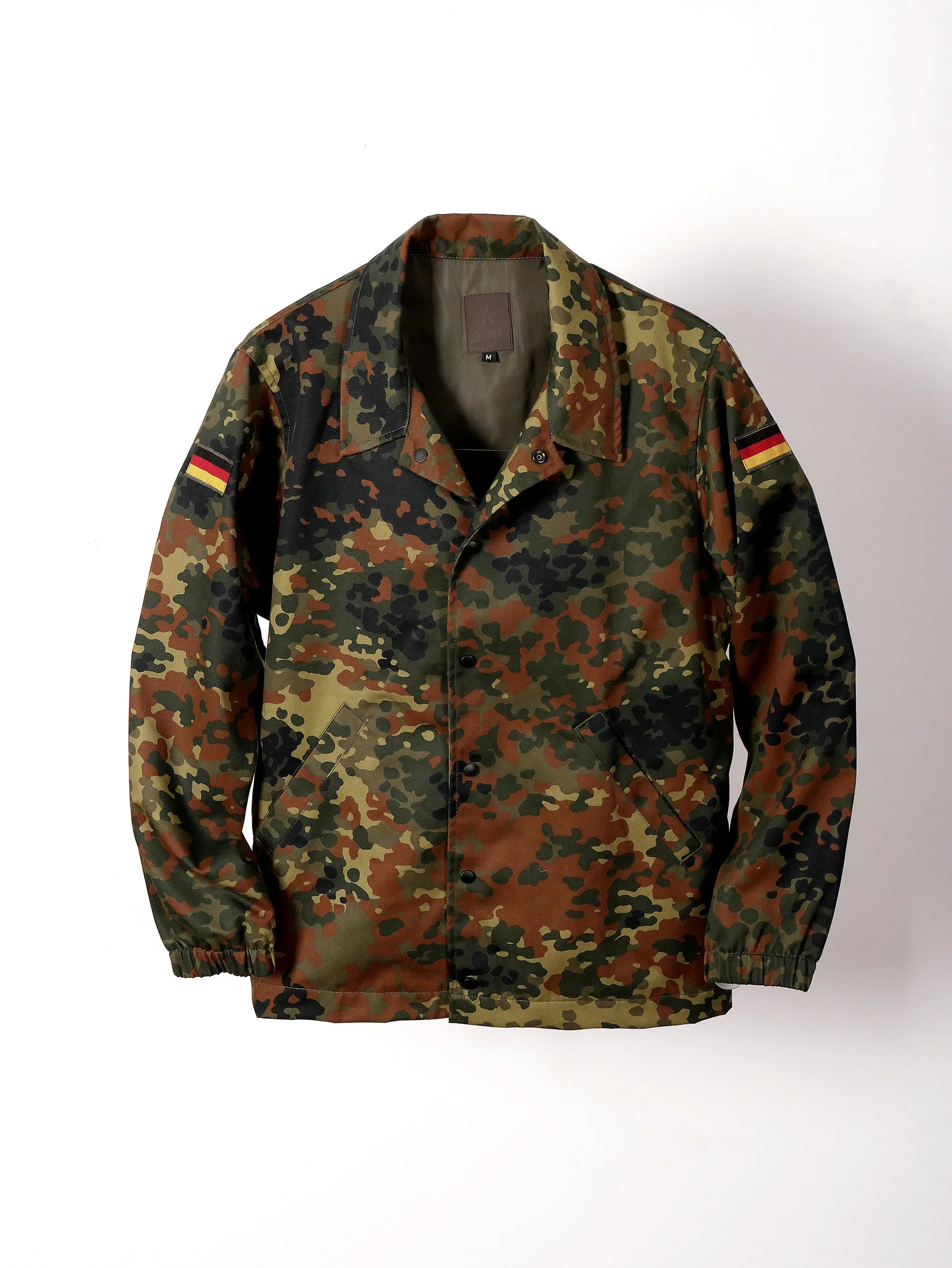 

German Style Short Jacket Men's Collared Outerwear Casual Nylon Cotton Blend Youth Winter Fashion Camouflage Pattern