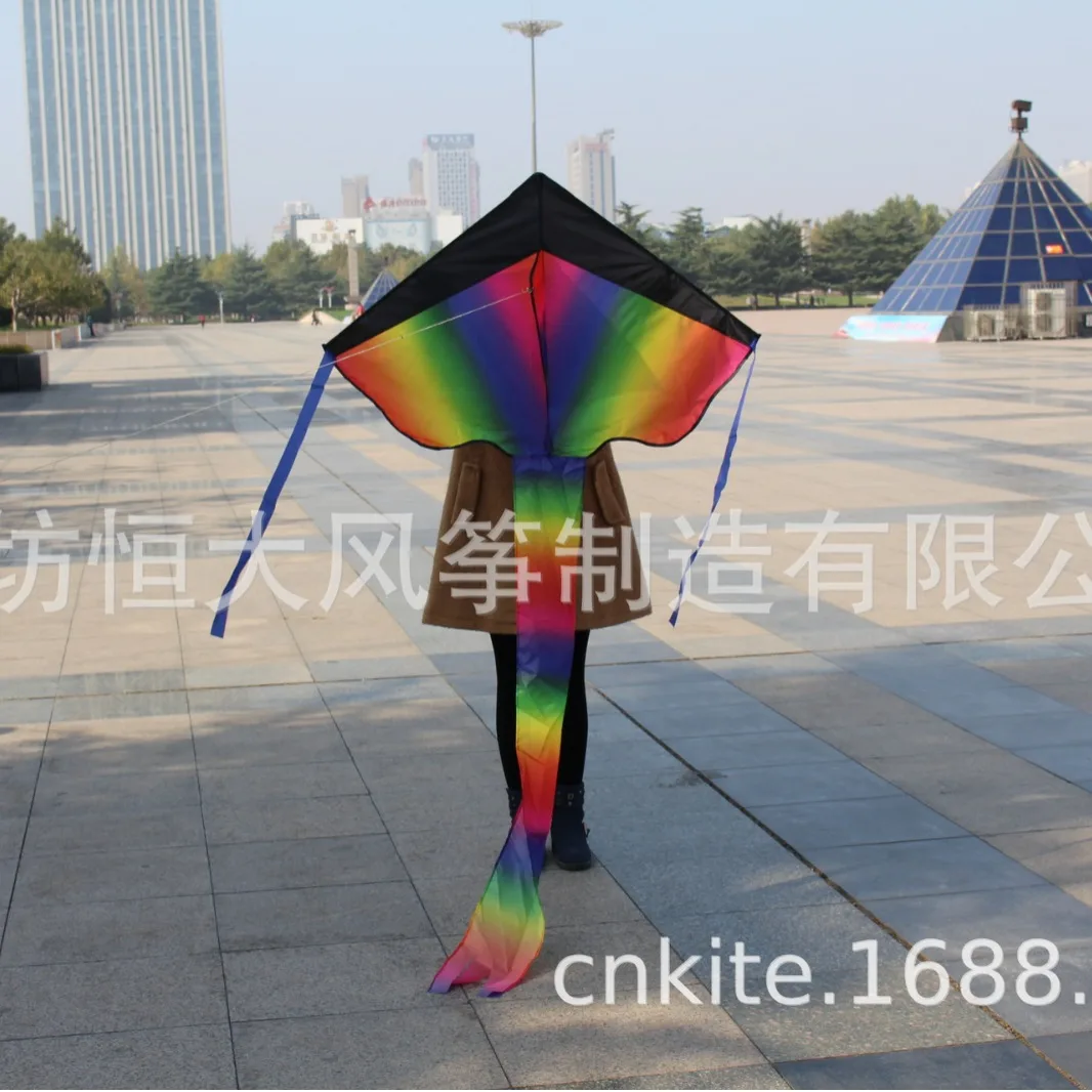 Weifang Kites แบบพกพา 2pcs Combo Kite Rainbow Triangle Kite และ 4m Octopus Kite กลางแจ้งบินง่ายเด็กของขวัญวันเกิด
