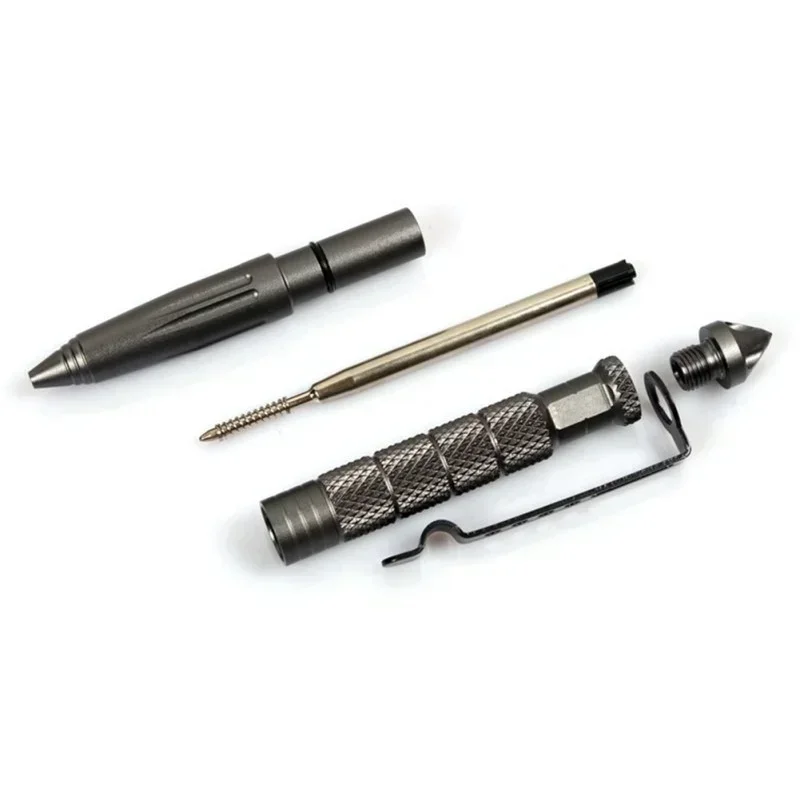 Mini Aluminum Alloy Tactical Pen Glass Breaker Emergency Survival Defense Pen Portable Outdoor Self Defense Security Tool