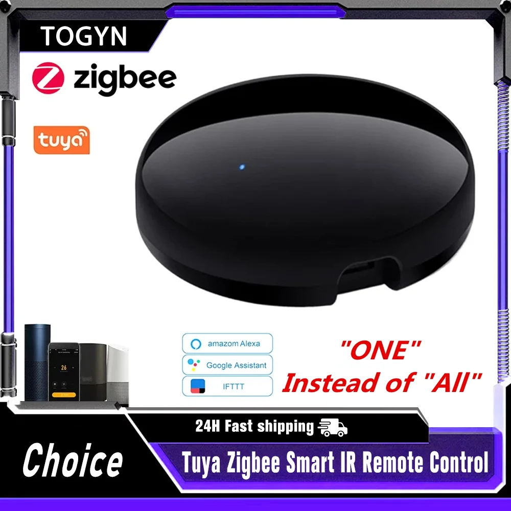 

Tuya Zigbee 3.0 Smart IR Remote Control for AC TV Smart Home Blaster Infrared Universal Remote Controller For Alexa Google Home