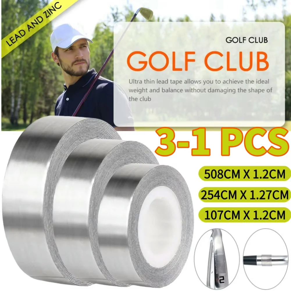 

3-1 рулона самоклеящейся ленты для свинца высокой плотности, свинцовая лента для гольфа, 30/50/100 г для деревянной железной клюшки, клиновой клюшки, головка, теннисная свинцовая лента