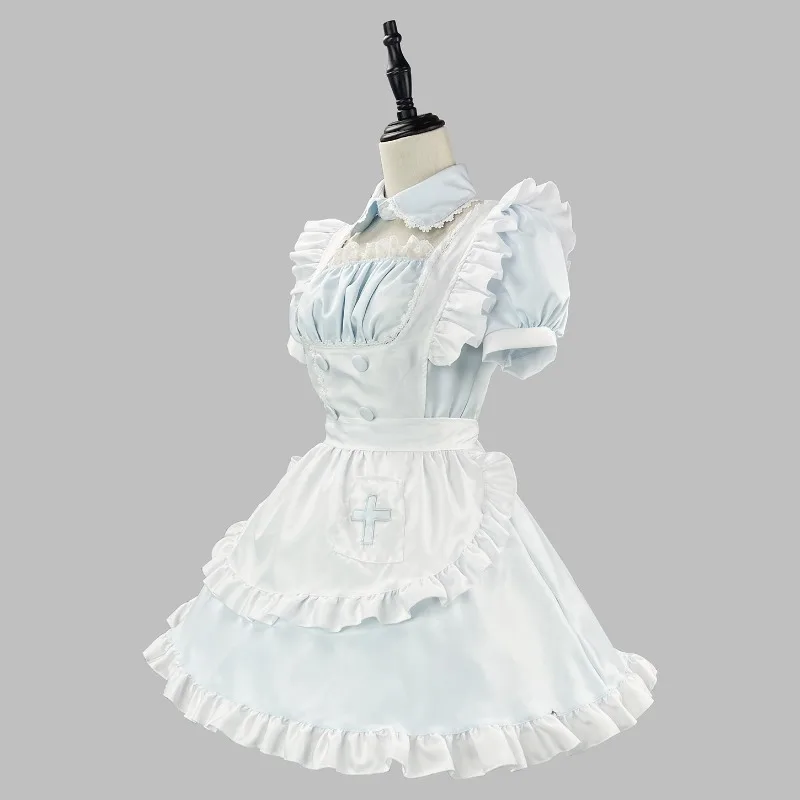 Süßes cleveres Lolita-Kleid, medizinisches Dienstmädchen-Schürzen-Outfit, Krankenschwester-Cosplay-Kostüm, Bühnenaufführung, ausgefallenes Kostüm, Party-Szenenkostüme