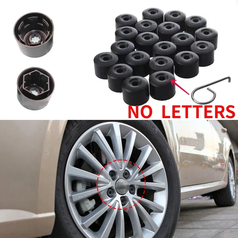 20/25pcs 21/18mm Decorative Tyre Wheel Nut Bolt Head Cover Cap Wheel Nut Auto Hub Screw Cover Protection Dust Proof Protector