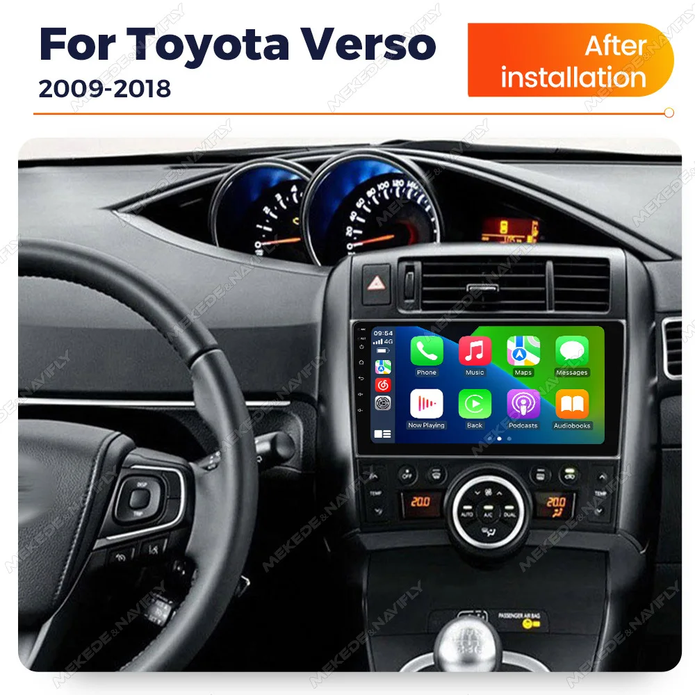 Compatible Toyota Corolla Verso 09-18 Android Car GPS Navigation MP5 Bluetooth Player Carplay