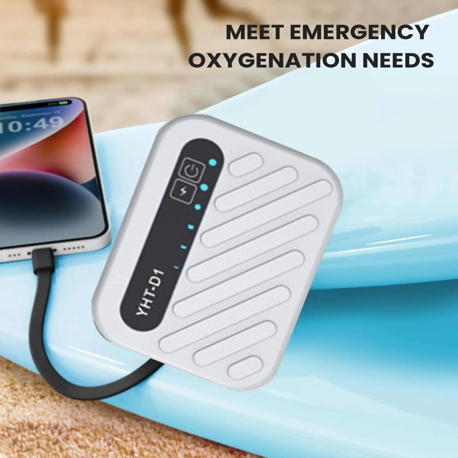 حوض السمك مضخة هواء هادئة المحمولة حوض السمك مهوية USB قابلة للشحن مهوية للخارجية داخلي بركة الزراعة المائية السلاحف البلمة