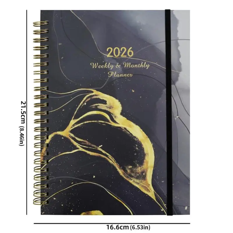 2026 Planner Hard Cover Calendar Planner Schedule Notebook Journaling Notebooks For Students And Daily Journaling D2RC
