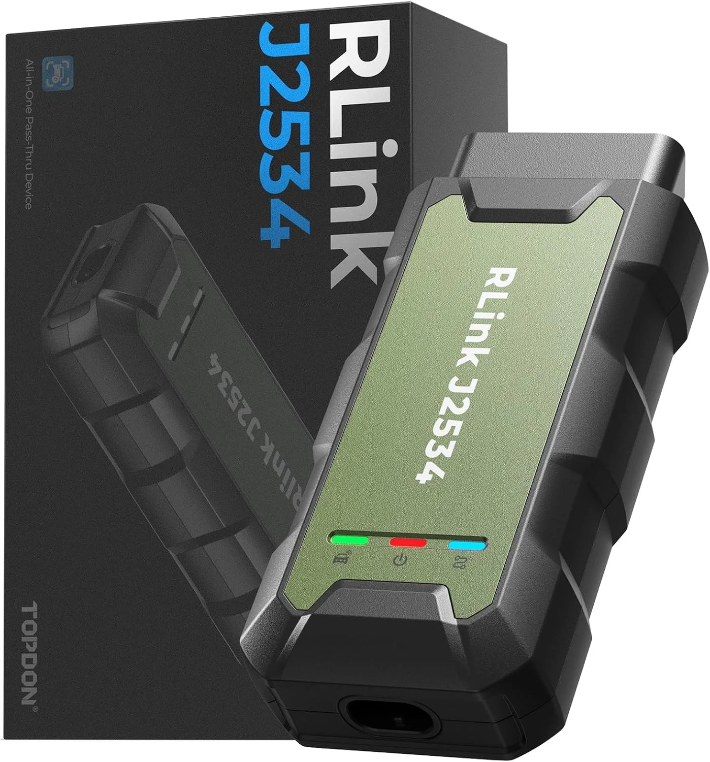 

TOPDON RLink J2534 Pass-Thru Programmer,OEM Reprogramming Tool High-Speed J2534/D-PDU/CAN-FD/DoIP Support for 17+ Car Brand