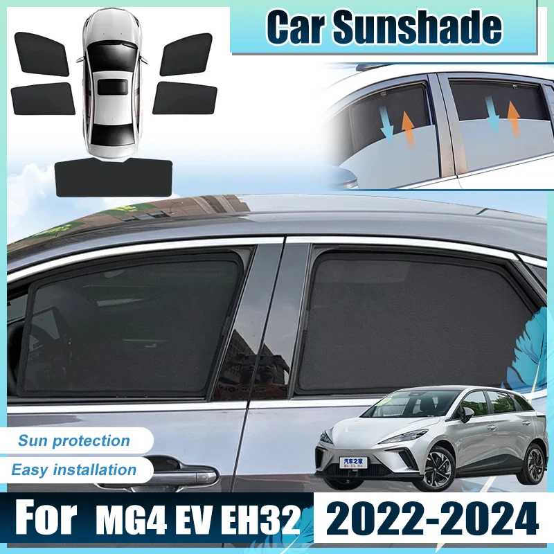 

Аксессуары для MG4 EV, MG Mulan EH32 2022 2023 2024: Солнцезащитные шторки для передних и задних окон автомобиля, защита от УФ-излучения, светоотражающие экраны, сетки от солнца и жары.