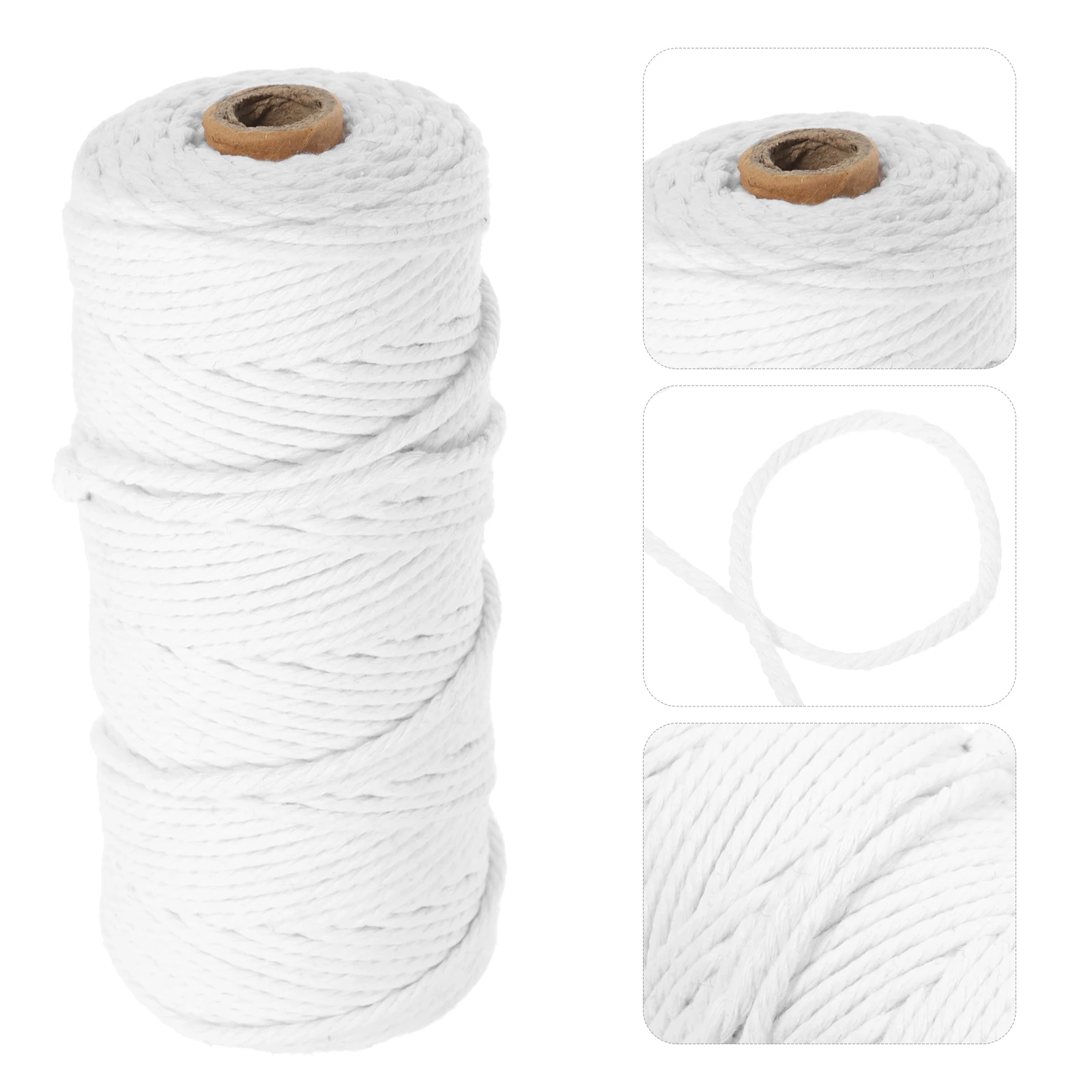 Hilo tejido a mano de algodón, cordón de encuadernación Natural fuerte para manualidades, cuerda de cocina, hilo de cocina, decoración para envolver regalos, manta colgante artesanal