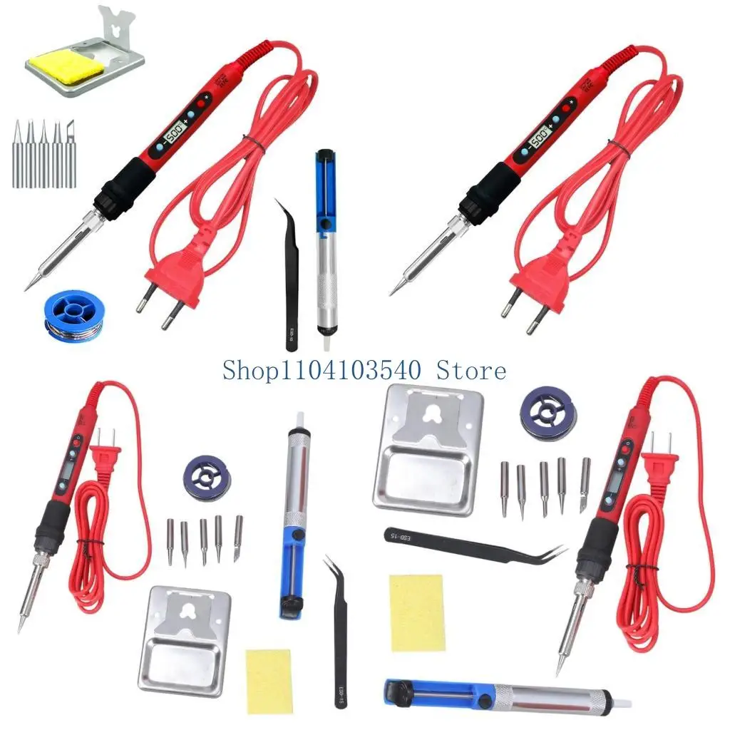 

02DC 80W Soldering Iron with Adjustable Temperature Control and Digital Display