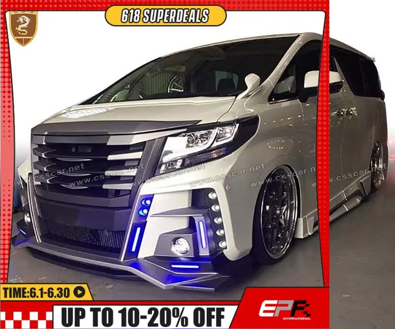 

For Toyota Alphard 30 Pre-facelift GLX Type Front Grill (For B-AVEL30-FB-GL) Exterior Accessory Glass fiber material