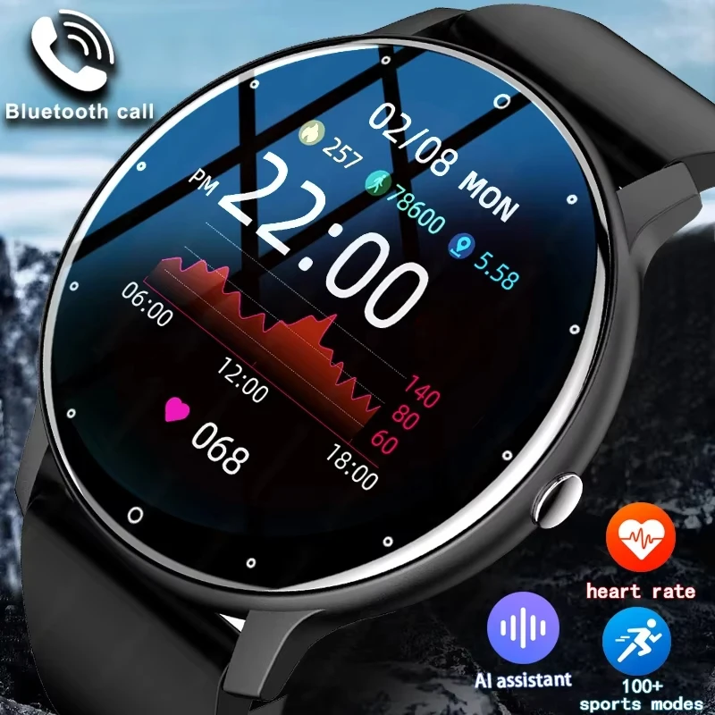 

New Smart Watch Men Sports Fitness Health Watches Heart Rate Monitor Waterproof Bluetooth Call Smartwatch Women for Android iOS