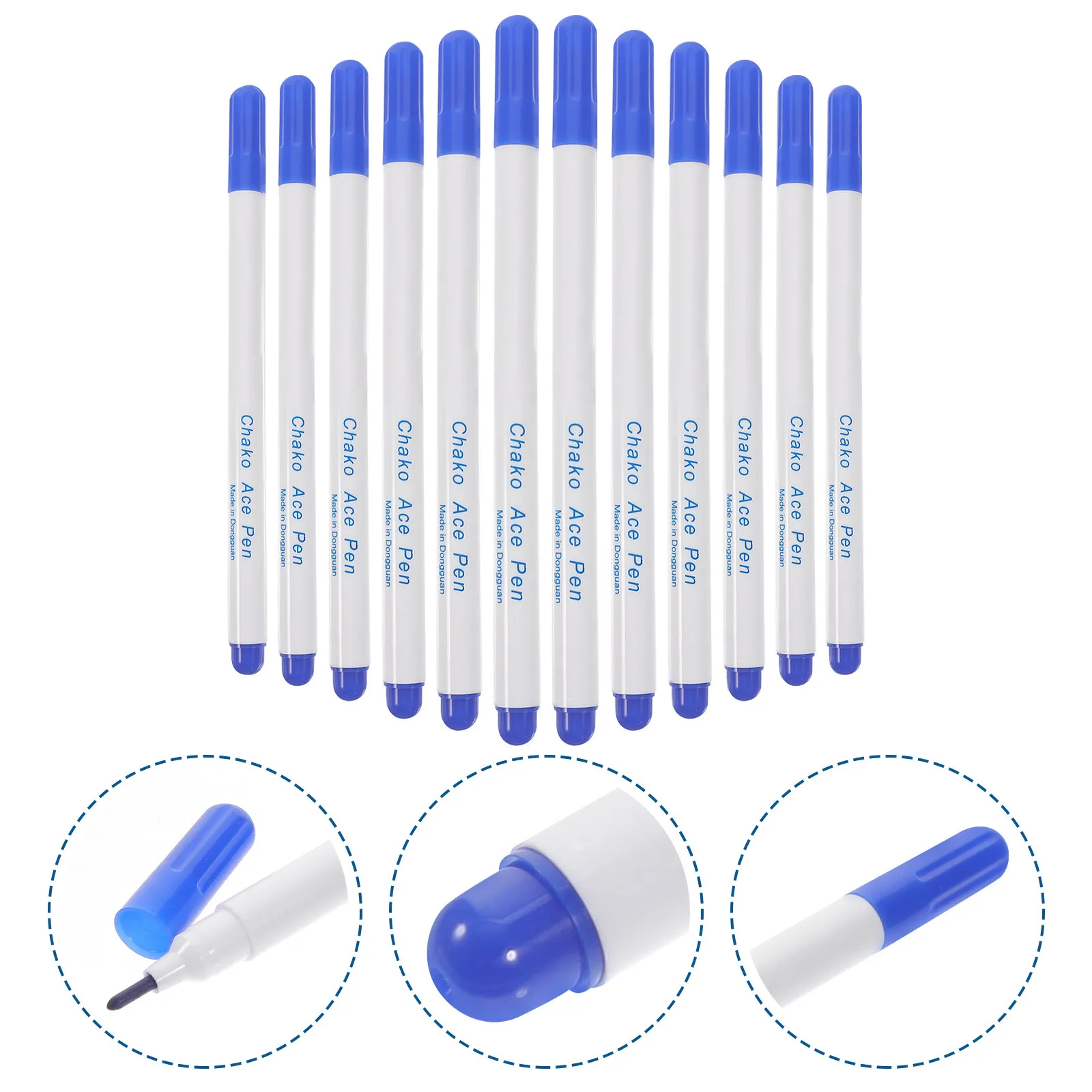 

12Pcs Tattoo Positioning Marker Pens Blue Non Smearing Skin Piercing Eyebrow Skin Tattoo Marking Pen Oil Ink Pen