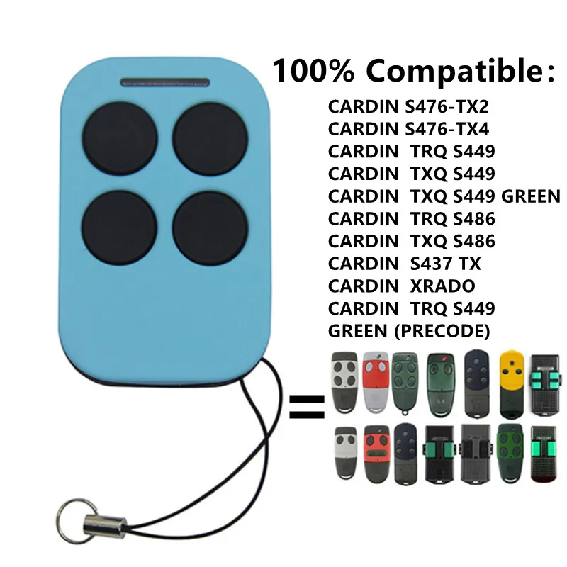 For CARDIN S435 S449 S486 S476TX2 TXQ Garage Door Remote Control Gate CARDIN 433.92 868 MHz Opener Controller Rolling Code Clone