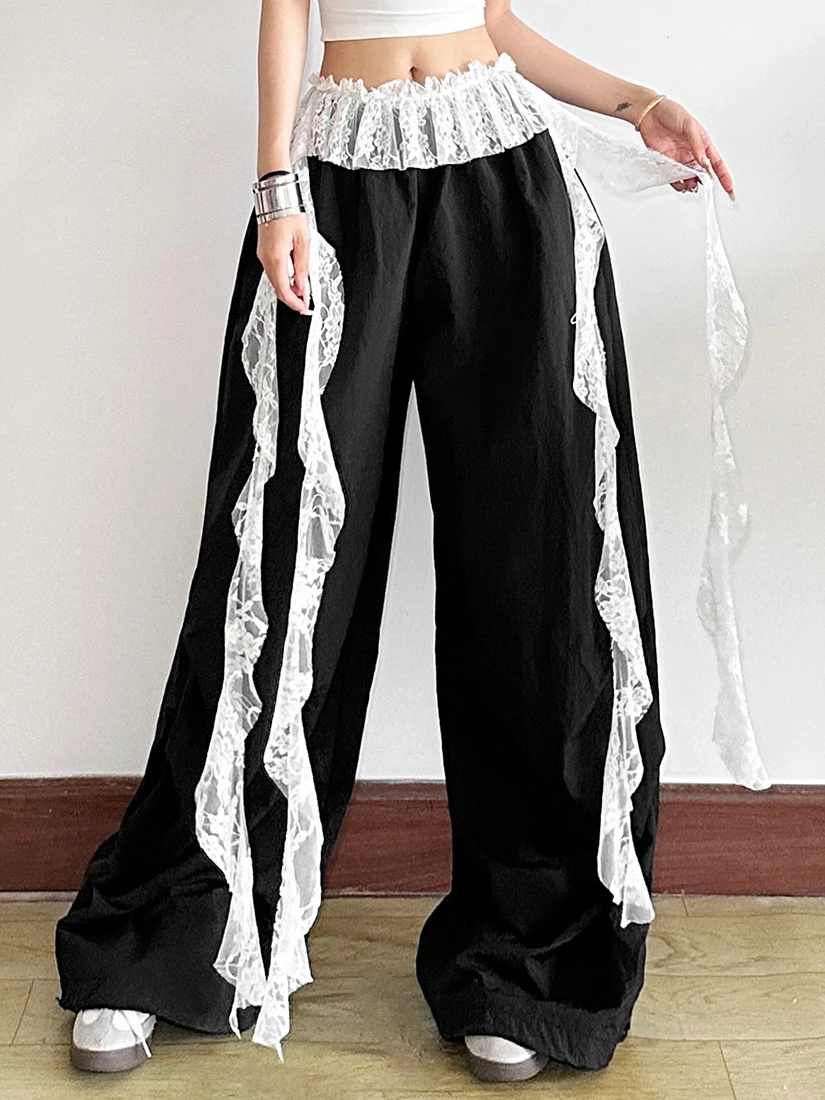 Sisjuly Korean Style Jazz Floral Embroidery Lace Fringe Half Skirt Women's Fashion Versatile See-through Waist Seal