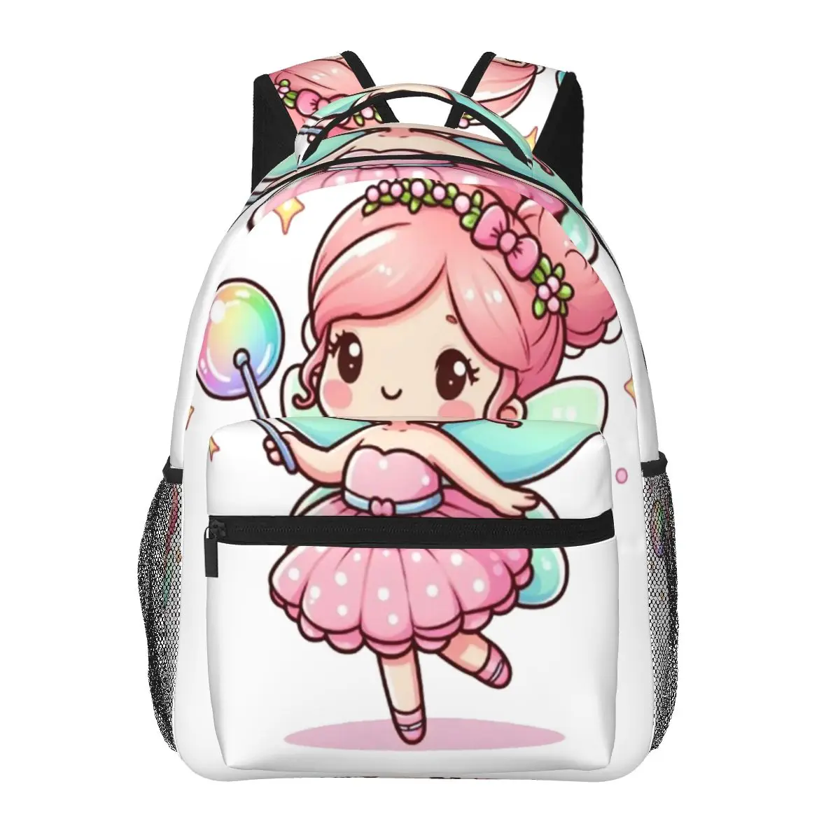 

Kawaii Sweet Fairy With Bubble Wand 1 Backpack Hot Sale Daypack Large Capacity BookBag School Bag Shoulder Bags for Men Women