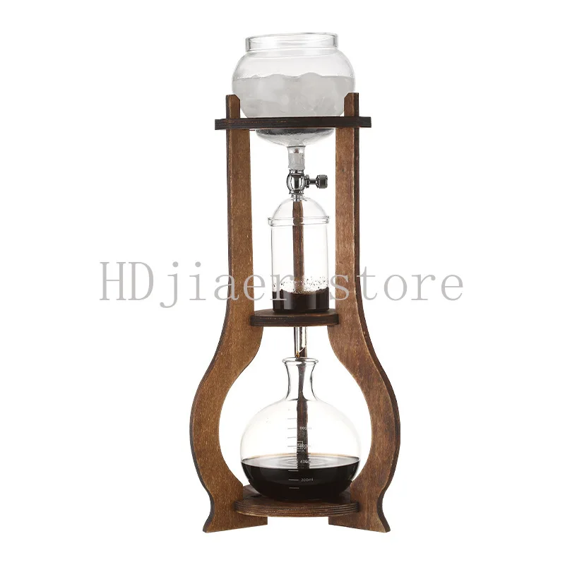 

Iced Drip Coffee Maker & Cold Brew Kit – Wooden Pour Over Coffee Set, Drip - Style Iced Coffee Brewing Pot