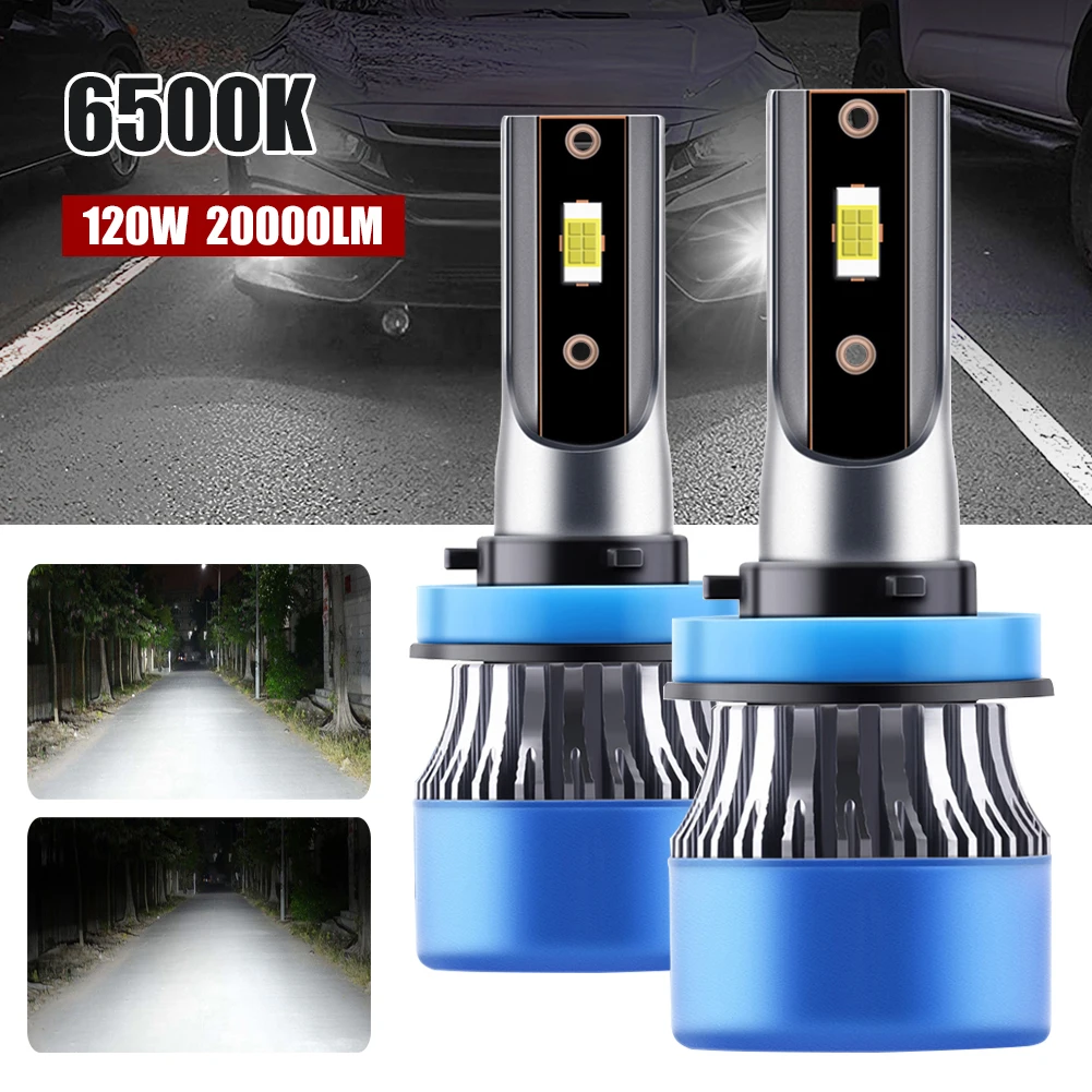 

Car Led Headlights H4 H7 H1 9005 9006 H8 H9 H11 Led Bulbs 20000LM 120W 6500K White Lamp IP68 Waterproof Spot Lights Auto Parts