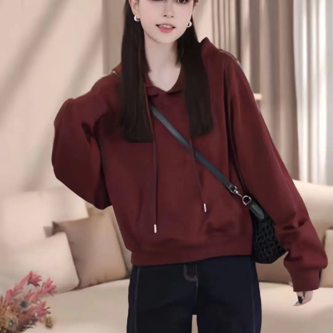 Sudaderas con capucha para mujer, ropa bonita con Base corta, mangas para adolescentes, cintura cortada Irregular, adelgazante, longitud corta, elástica, sin tapa