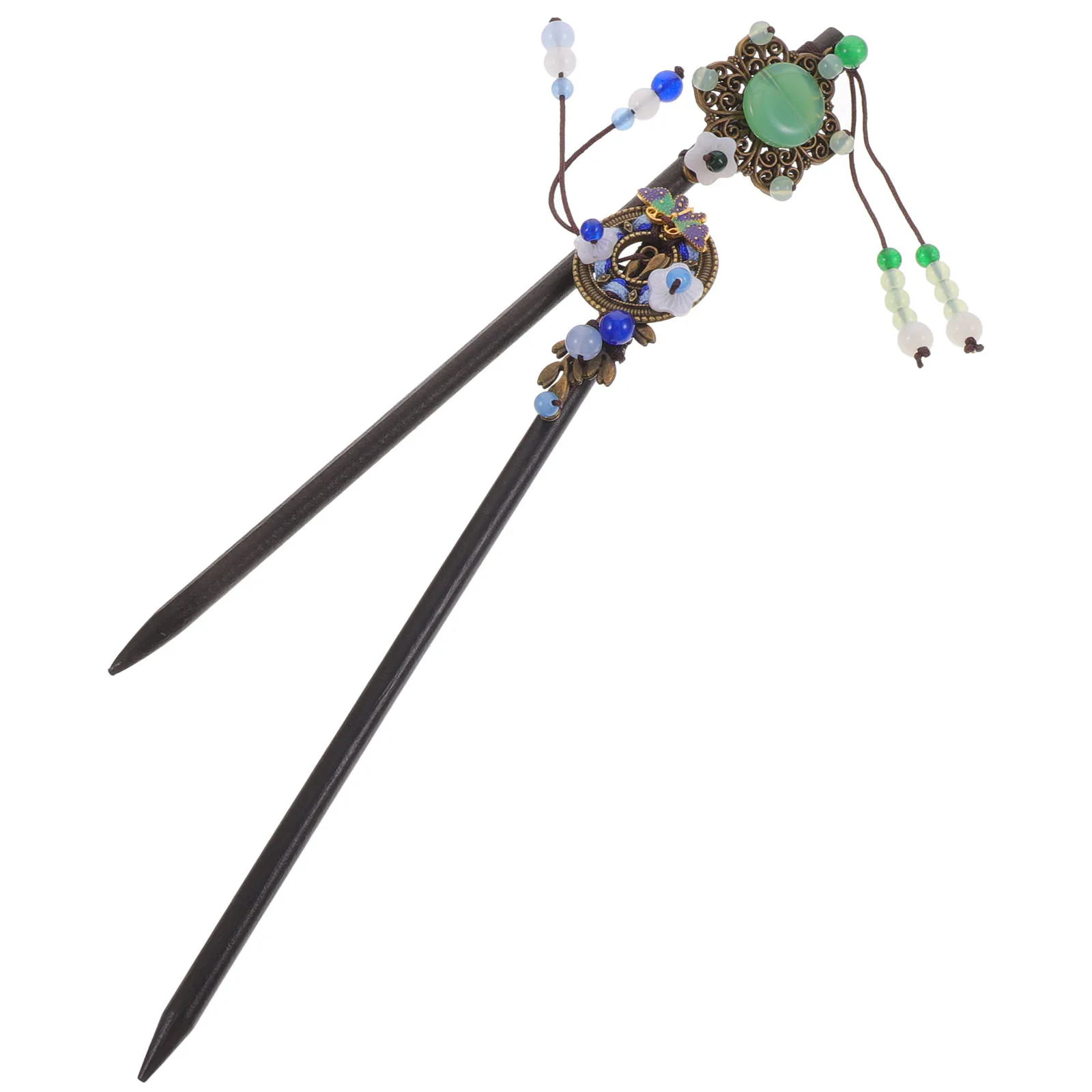 

2 pcs Vintage Chopstick Chinese Hairpin Retro Fork with Tassel Elegant Long Hair Stick for Women Formal for Weddings