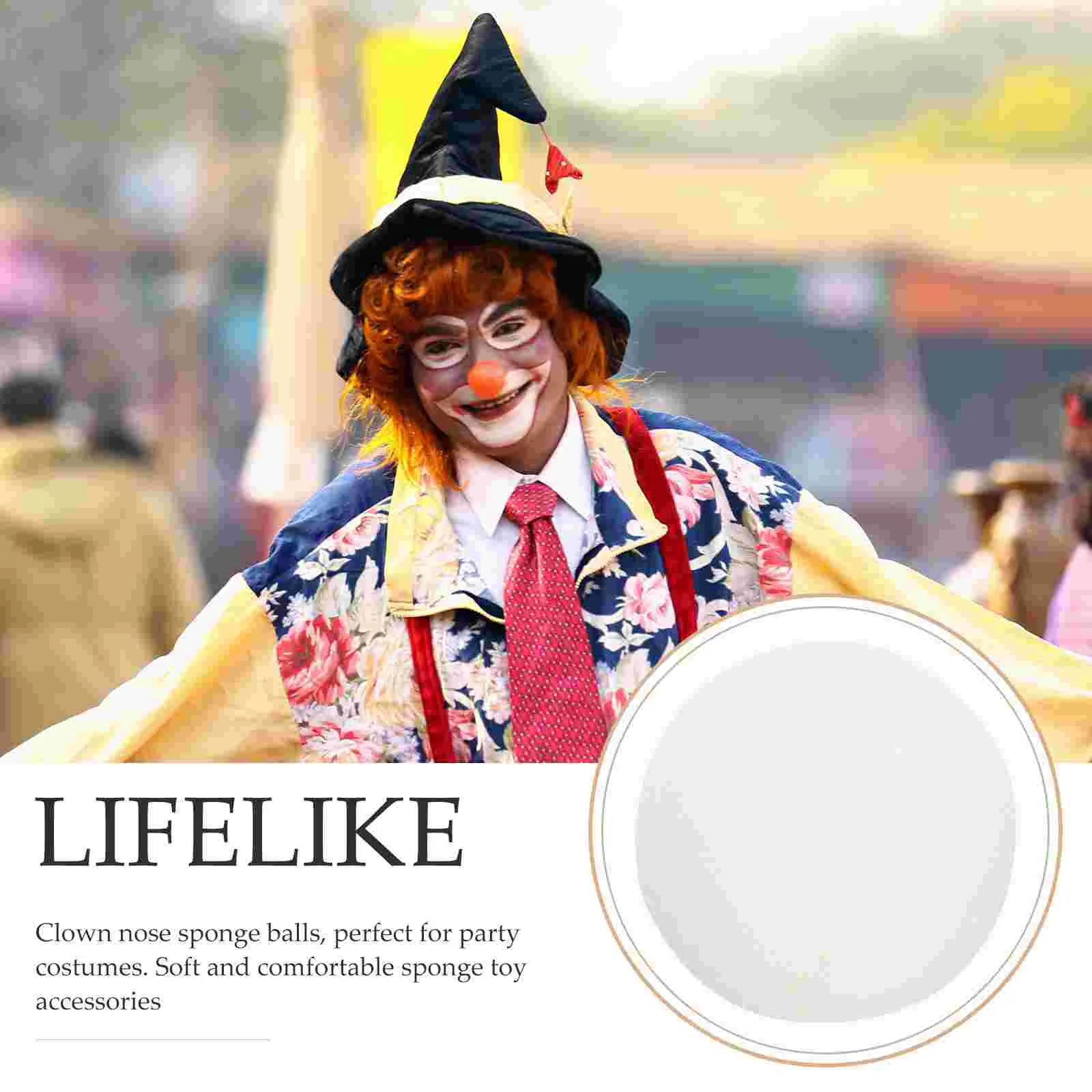 20 stuks witte clown neus spons bal speelgoed accessoires make-up kostuum rekwisieten feestjurk 20 stuks voor bulk speelgoed vervangbaar