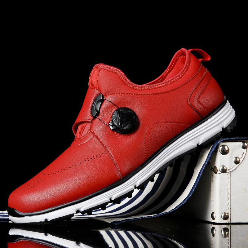 

Men's Leather Golf Shoes High Quality Waterproof Non-slip Sports Golf Men Sneakers Comfortable Outdoor Golf Training Footwear